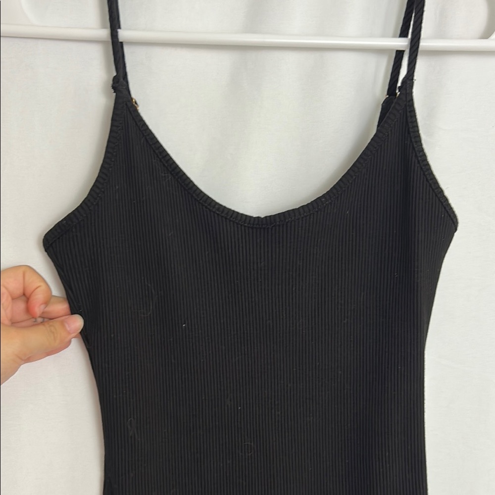 Lulu's Black Ribbed Dress - Picture 3 of 8